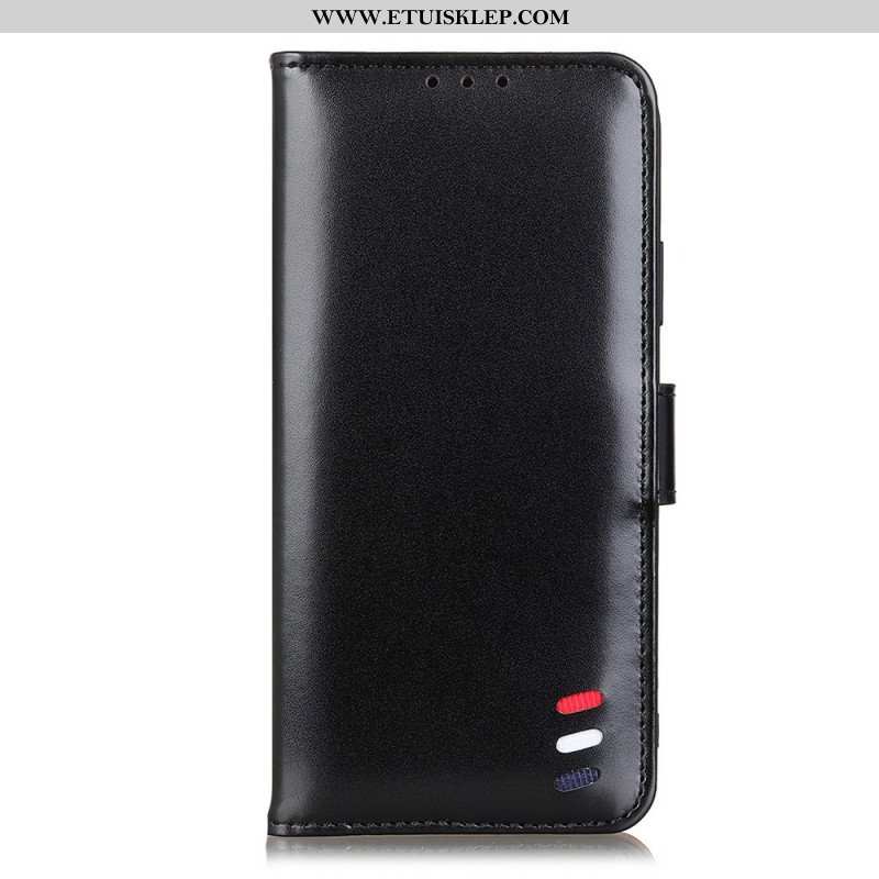 Etui Folio do OnePlus 10 Pro 5G Trójkolorowy Efekt Skóry